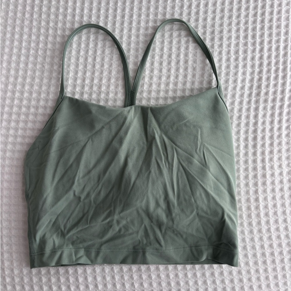CRZ YOGA Green Racer Back Crop Top
